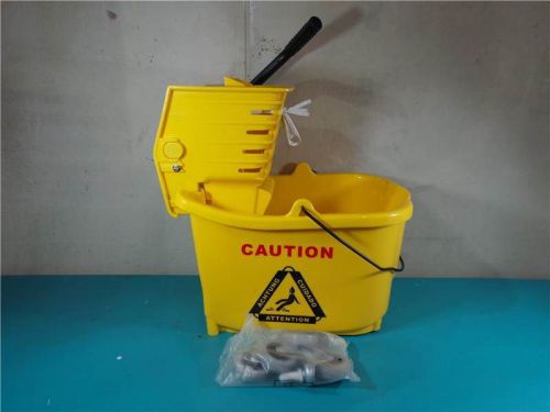 Tough Guy 2PYH4 35 Qt Yellow Side Press Mop Bucket and Wringer