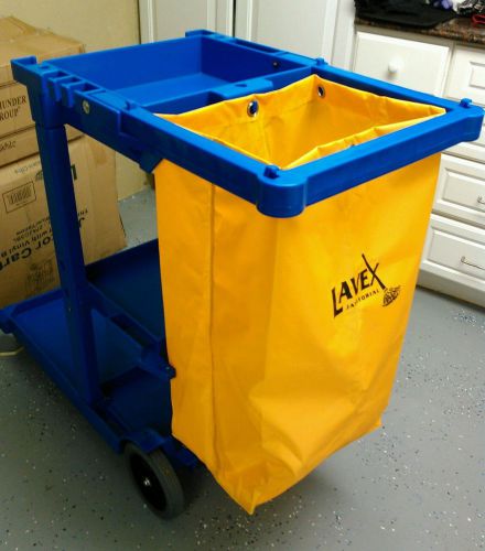 Lavex  Janitor Housekeeping Cleaning Cart - 25-Gallon Bag w/ 3 shelves