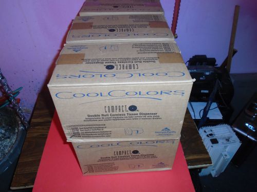 Lot of six georgia-pacific compact double roll toilet paper dispensers for sale