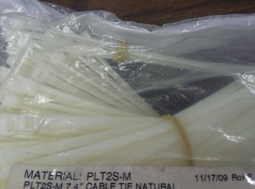 Panduit plt2s-c cable tie, 7.4 in, natural flame retardant qty 100 for sale