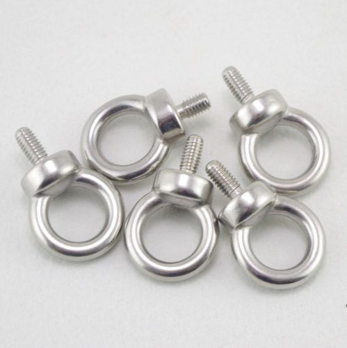 QTY5 Eyes Bolts M8 Metric Threaded Marine Grade Boat Stainless Steel Lifting