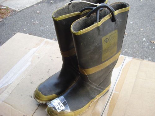 MORNING PRIDE Firefighter Turn Out Gear Rubber Boots Steel Toe 11M - 12W...R-162