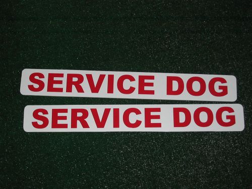 Red SERVICE DOG Magnetic signs 3x24 for Car Truck Van SUV Pair Badge Set