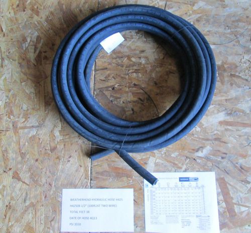 WEATHERHEAD HYDRAULIC HOSE H42508 100R2AT TWO WIRE 1/2&#034; 38 FEET 3550 PSI