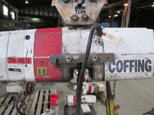 Coffing 2 ton hoist 230/460v ec-4024-3 #95 for sale