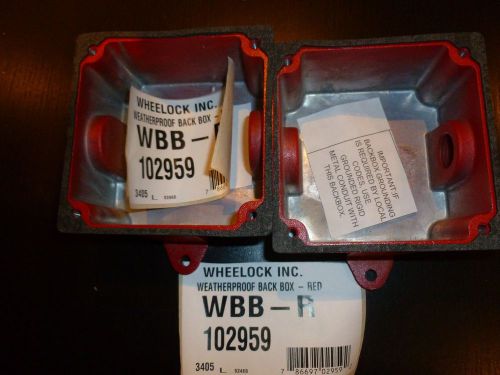 NEW (2)Wheelock Weatherproof Backbox WBB-R #102959 - Red - New