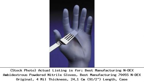 Best Manufacturing N-DEX Ambidextrous Powdered Nitrile Gloves, Best: 7005S