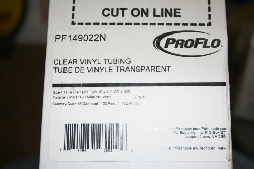 CLEAR POLY TUBING 3/8 &#034; (100 FT.)