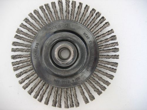United abrasives/sait 03389 6-1/2&#034;  5/8-11 knot wheel pipe ss for sale