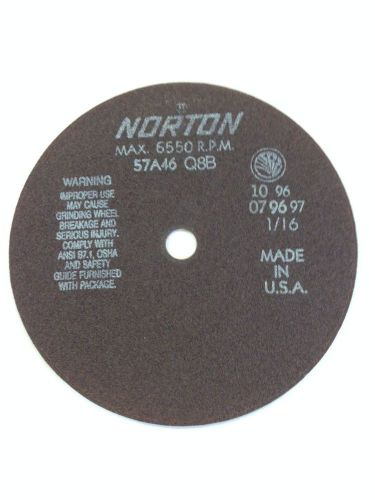 Norton 66252900497  7&#034;X1/16&#034;X5/8&#034;  57A46-Q8B Cut-Off Wheel, New USA Made