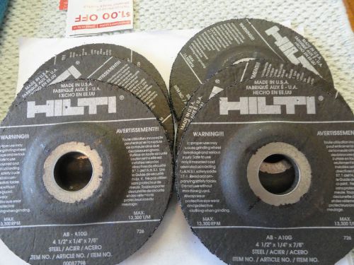 Hilti Abrasive Wheels, AB-A10G, 4 1/2&#034; X 1/4&#034; X 7/8&#034;