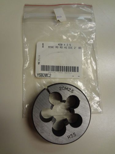 M20.0 X 2.5 X 2&#034;OD - HSS ROUND ADJUSTABLE DIE - Made in Japan