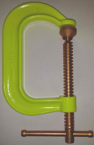 2 - welding c-clamp 404 4&#034; copper plated, safety yellow, new in box for sale