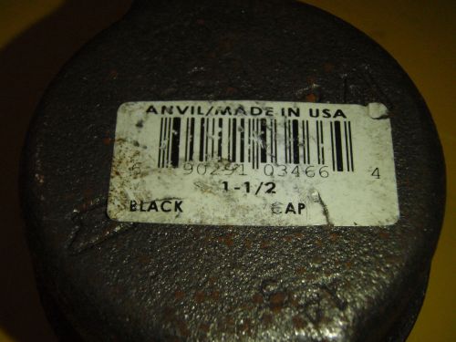 Anvil 3&#034; Black Iron Cap Made in USA !CA3!