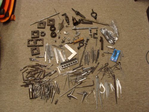Lot of Machinist pipe taps dies compass clamps measuring tools wrenches 300+ pc.