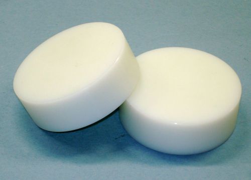 &lt; PREMACHINED HDPE BLANKS &gt; 2 Pieces 2-7/8&#034; dia. [ 2.875&#034; + ] white Plastic.