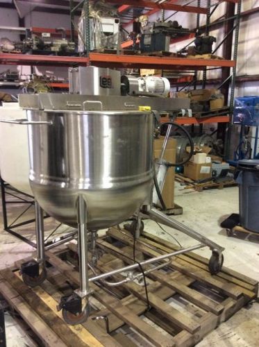 130 gallon lee double motion kettle - stainless steel &amp; jacketed for sale