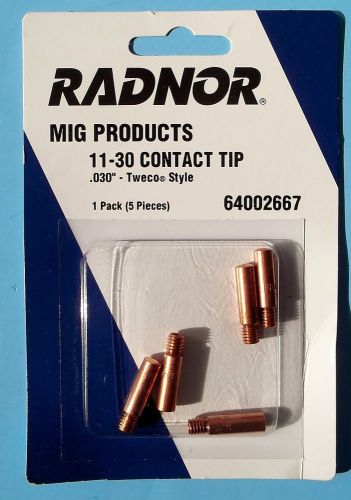 Radnor 64002667 Tweco Style 11-30 Contact Tip .030&#034; 5pack