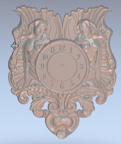 NEWEST Luxery girls wall clock v2  3d STL file by miccot