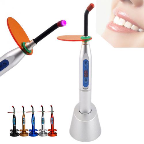 Silver dental led curing light cure lamp wireless cordless 5w/1500mw in box for sale
