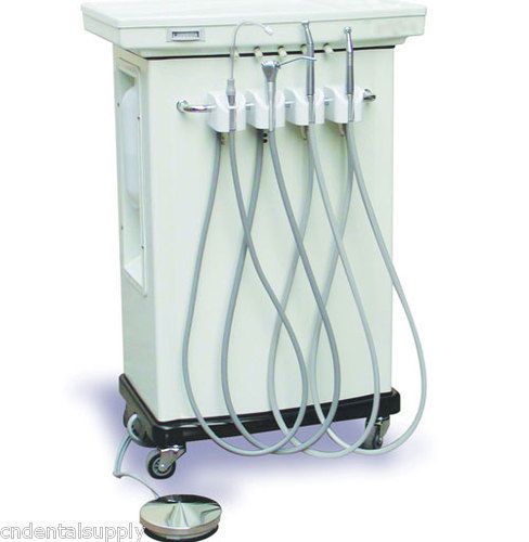 Dental Portable Delivery Unit Mobile Cart w/Compressor Self-contained Air System