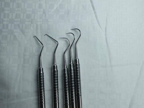 Dental Endodontic Probes Explorer Set of 5 ADDLER German Stainless