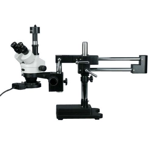 3.5x-90x trinocular boom stand zoom stereo microscope with 3mp digital camera for sale