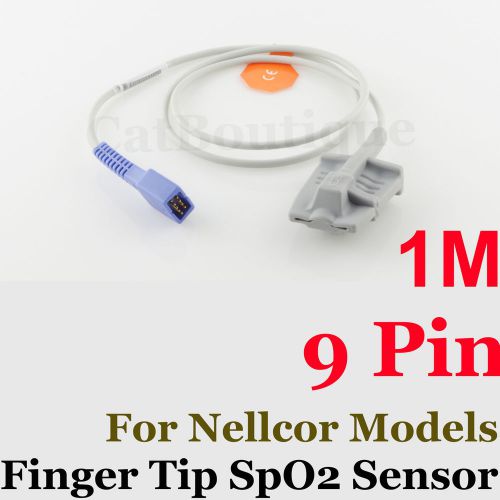 Audlt Finger Soft Tip SpO2 Sensor For Nellcor 9 Pin