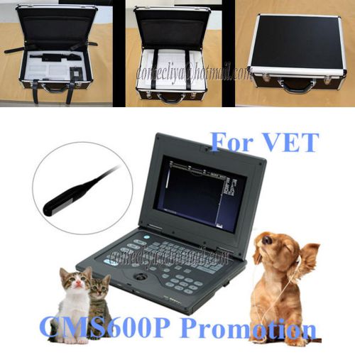 CE VET Veterinary Digital Portable Ultrasound Scanner+Rectal Probe+Aluminum Box