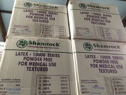 Shamrock Latex Ex 1000 Gloves= (1)Case+shipping SIZE&gt;LARGE