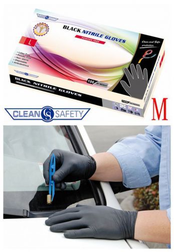 Black Nitrile Exam Powder Free Disposable gloves 6mil (10boxes/case) - Medium