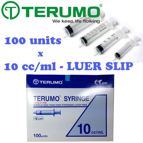 100 x 10ml Terumo Syringe Luer Slip Hypodermic Needle Sterile Latex Free JAPAN