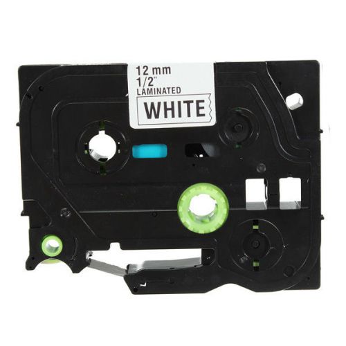 **NEW**Black on White Label Tape For Brother P-Touch Label Maker 12mm TZ 231