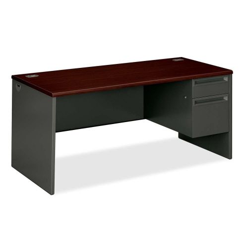 The hon company hon38291rns 38000 series mahogany/charcoal metal desking for sale