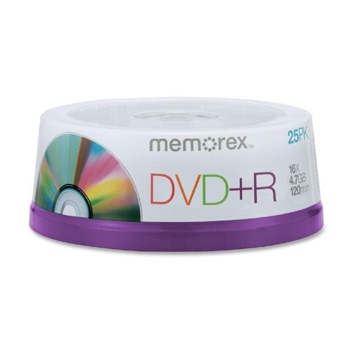 MEMOREX 05618 DVD+R 4.7GB 16X 2 Hours of Video 25/PK