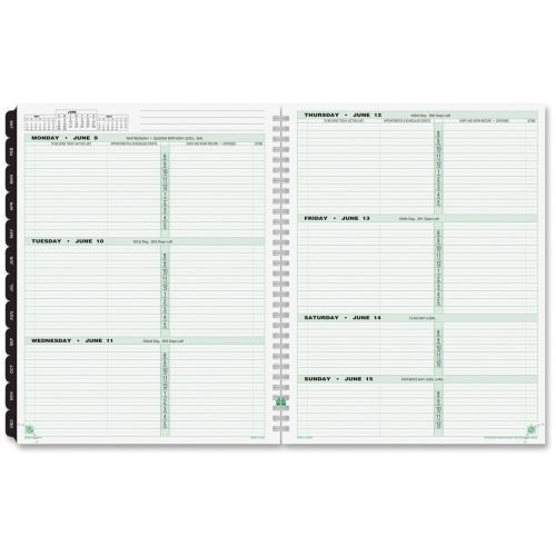 2015 Day-Timer Recycled Planner Refill - Weekly - 8.50&#034; x 11&#034; - 1 Year