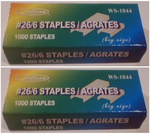 NEW 2000 Staples Pins #26/2 Stapler Pins for office Home School Stationery #26/6