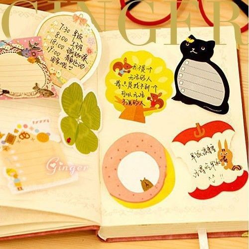 Cute Collection Post It Bookmark Marker Memo Flags Index Pads Tabs Sticky Notes