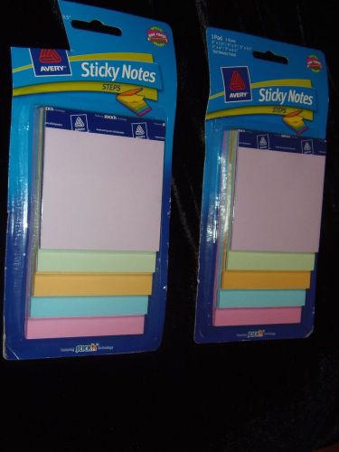 Avery® Sticky Notes-22593  1 Pastel Pad 5 sizes/5 colors 150 sheets