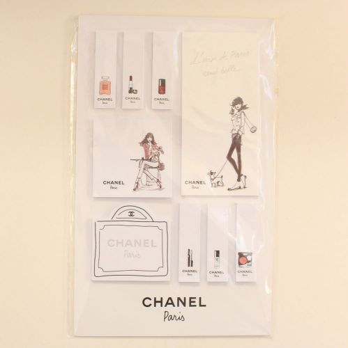 Authentic Chanel Paris Classic Fashion and Makeup Sticky Notes Stationary