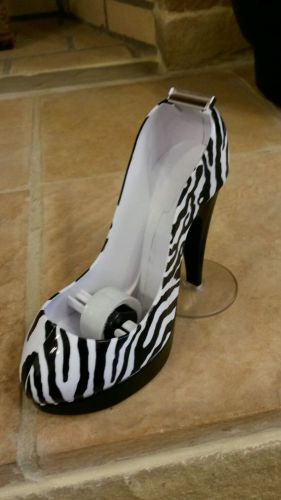 Zebra high heel shoe tape dispenser gift wrapping