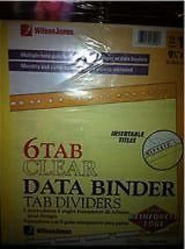 Wilson Jones Reinforced Data Binder 6 Tab-Lot of 14
