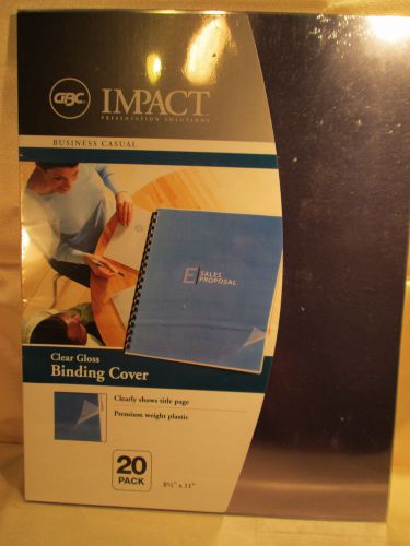 GBC IMPACT Clear Gloss Binding Cover 20 Pack