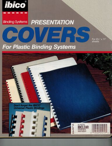 ibico Clear 8 1/2&#034; x 11&#034; HeavyWeight Presentation Covers Plastic Binding Systems