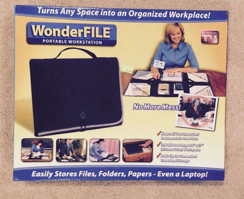 WonderFile Portable WorkStation Black File Organizer, travel and storage