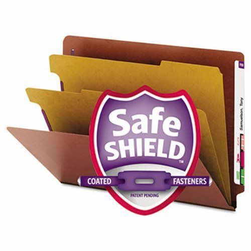 Smead Pressboard End Tab Folders, Letter, 6-Section, Red, 10 per Box (SMD26860)