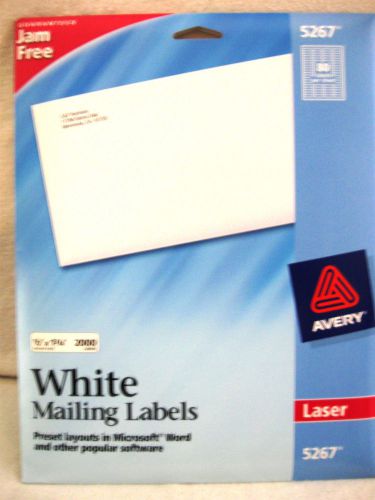 Avery 5267 Return Address Labels for Laser Printers 5 x 1.75&#034;  White, 2000pk
