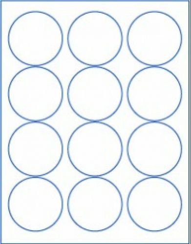 Round 2.5&#034; Labels white matte craft circle envelope sticker blank seal holiday