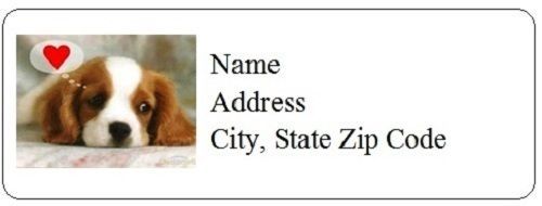 30 Personalized Cute Dog Return Address Labels Gift Favor Tags (dd16)