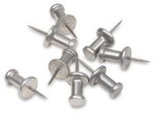 Moore Aluminum Push-Pin Heavy Duty 1/2&#039;&#039; Head 5/8&#039;&#039; Point 20 Count